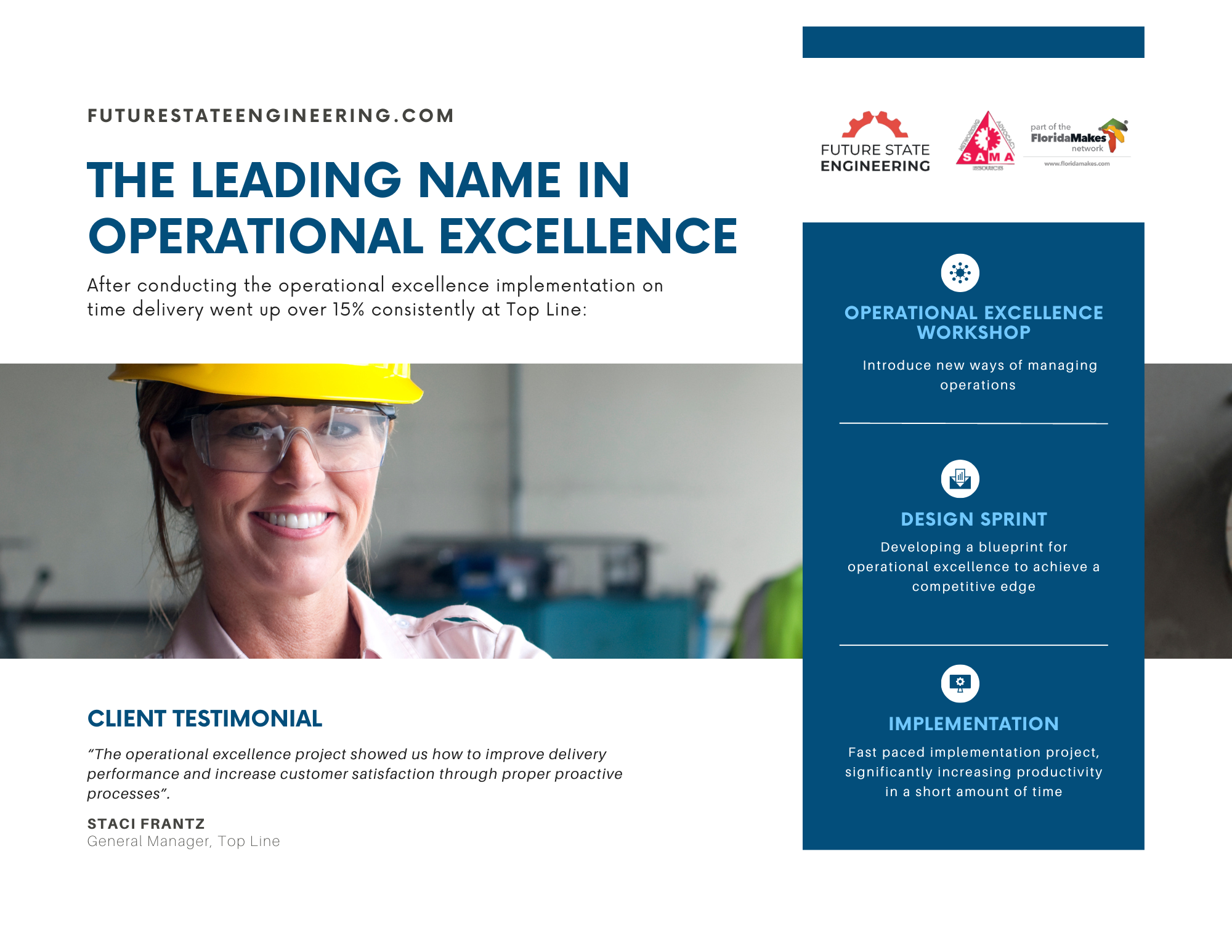 Testimonials Organizational Excellence Workshop Flyer