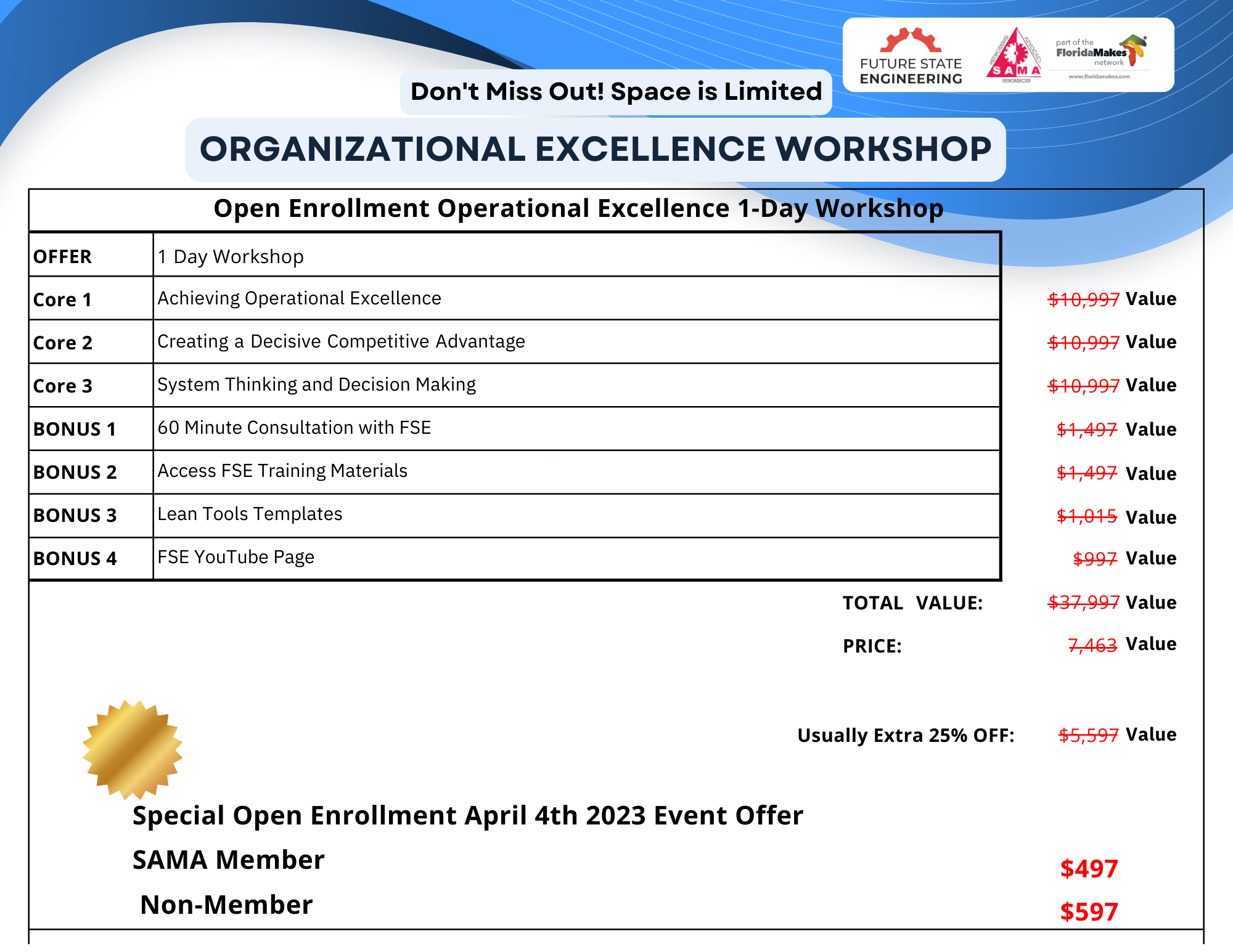 v2 Offerstack Organizational Excellence Workshop Flyer